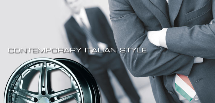 Finichi Contemporary Italian Style Advert featuring men in suits