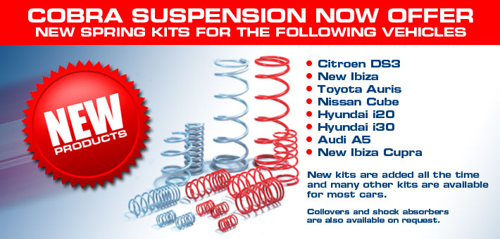 Cobra advert featuring new springs packshot